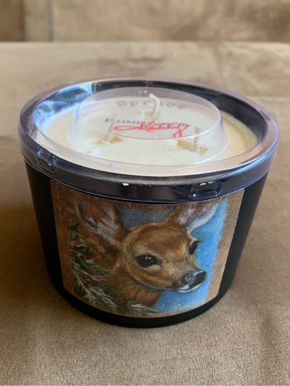 Primitives by Kathy Spruce scented jar candle in a 14 oz size - Deer